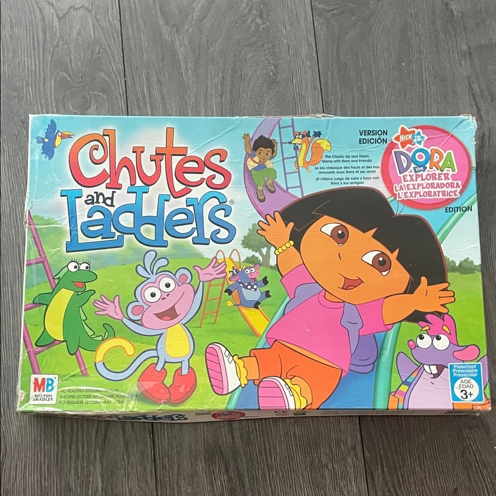 2005 Dora the explorer snakes & ladders French version Chutes and Ladders Game